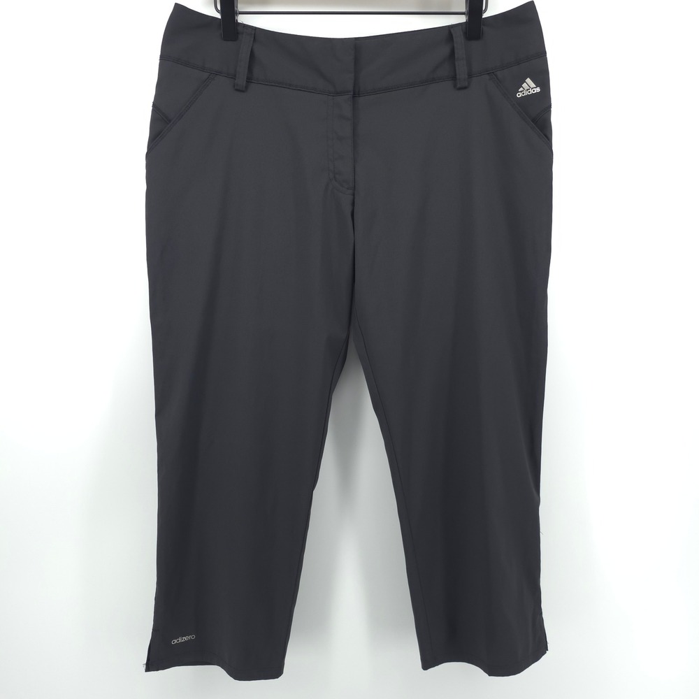 Adidas Womens Crop Pants‎ Adizero 10 Black Golf Performance Activewear